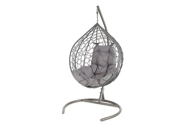 Изображение товара Кресло подвесное Tropica Gray-Gray 105х195х102 см, цвет основания и каркаса серый, отделки серый