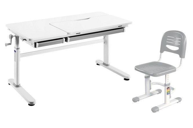 Изображение товара Комплект парта Iris Grey + стул FunDesk SST3 Grey