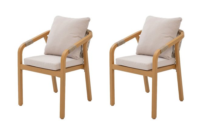 Изображение товара Комплект стульев Rimini 58x75x47 см бежевый для дома и офиса