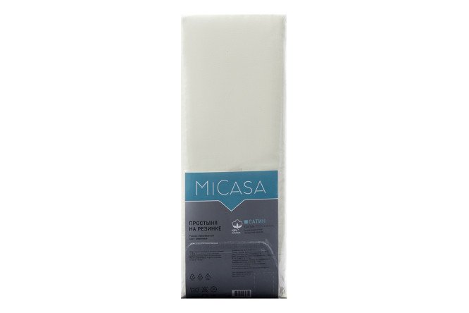 Простыня на резинке MICASA Calma Сатин 180х200 см