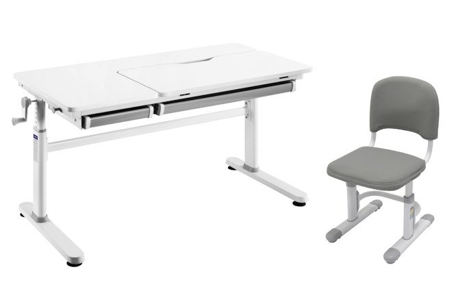 Изображение товара Комплект парта Iris Grey + кресло FunDesk SST3D Grey