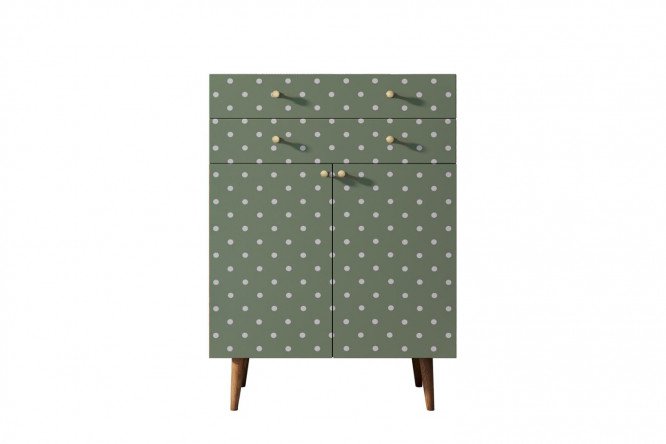 Изображение товара Комод Berber 80x110x45 см с принтом и коричневым каркасом