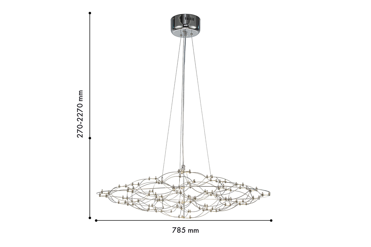 Люстра подвесная Thinner 28 кв.м., LED, 78.5 см