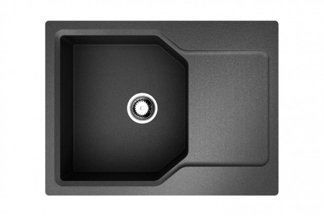 Изображение товара Мойка врезная с крылом OMOIKIRI Yonaka 65-BL, чёрная 65х51 см