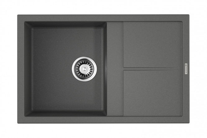 Изображение товара Врезная мойка с крылом OMOIKIRI Sumi 79-PL из искусственного гранита 79х50х20 см