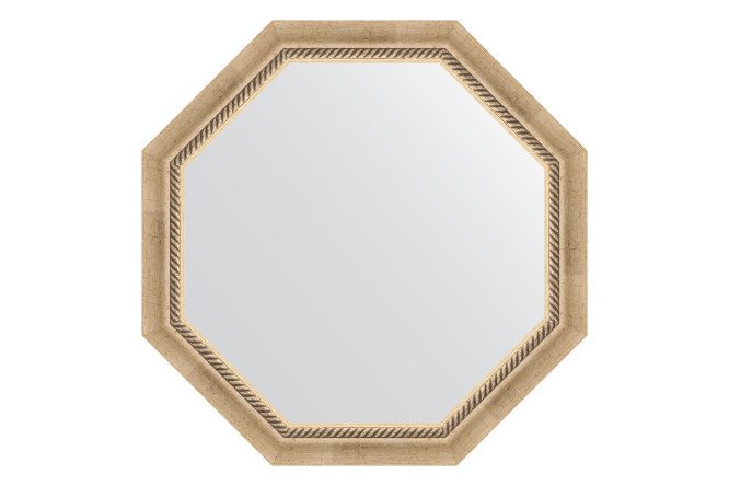 Изображение товара Настенное зеркало в багетной раме EVOFORM Octagon BY 3756 73,2х73,2 см состаренное серебро