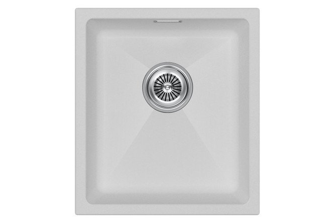 Изображение товара Врезная мойка PAULMARK Lumi 41UNI IT-GRANIT LU41-WH 41х46х21 см кварцевый композит