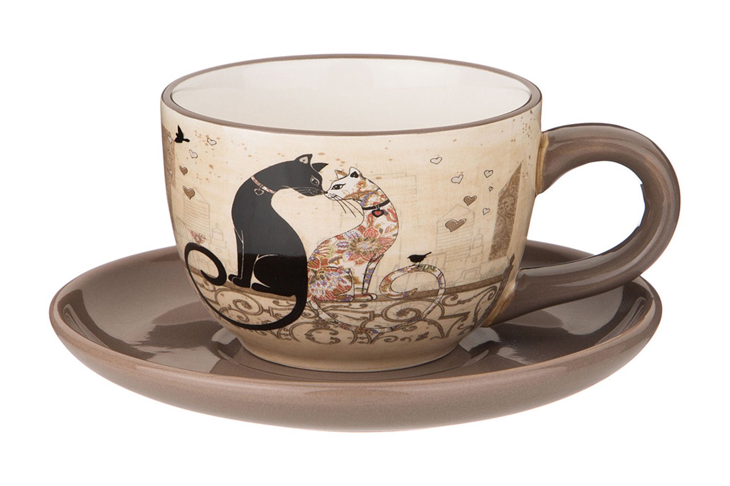 Чайная пара на 1 персону Hoff Парижские Коты