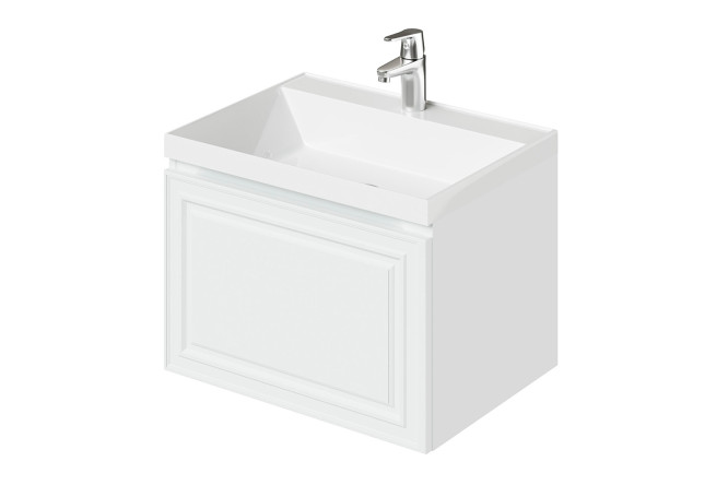 Изображение товара Тумба под раковину Verona 2.0 59.6 см белый матовый МДФ подвесная