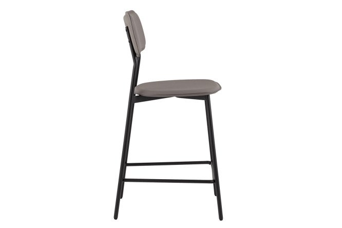 Стул барный Stool Group Mikkie 43х92х49.5 см, цвет обивки серый, ножек чёрный