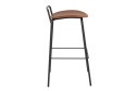 Стул барный Stool Group Mantis 46.5х82х47 см, цвет обивки коричневый, ножек чёрный