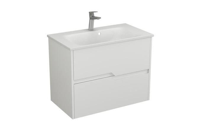 Изображение товара Тумба Veneto 78.2 см белая матовая с выдвижными ящиками и доводчиком