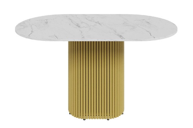 Изображение товара GENGLASS Trubis oval - стол 140×75×80 см с трубчатым подстольем