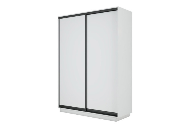 Изображение товара Шкаф-купе Slide-2 v.2 160x220x45 см белый снег/чёрный профиль
