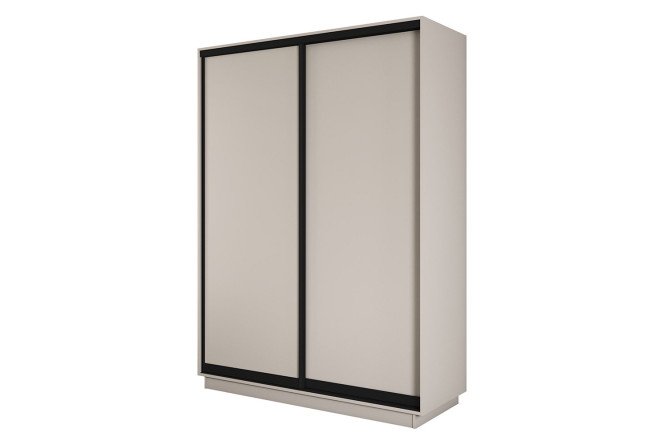 Изображение товара Двухдверный шкаф-купе Slide-2 v.2 160х240х60 см кашемир/черный профиль