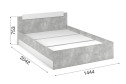 Кровать Чикаго цвет ателье светлый, белый 120х200 см