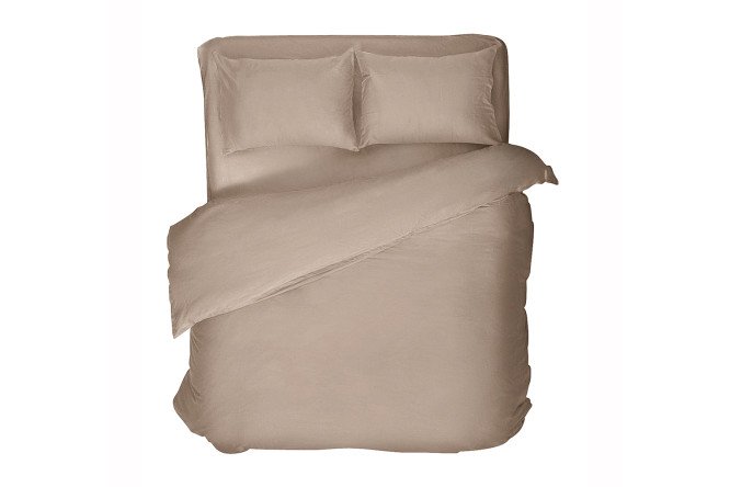 Простыня Melange Praline Сатин 180х215 см, 1,5 спальный