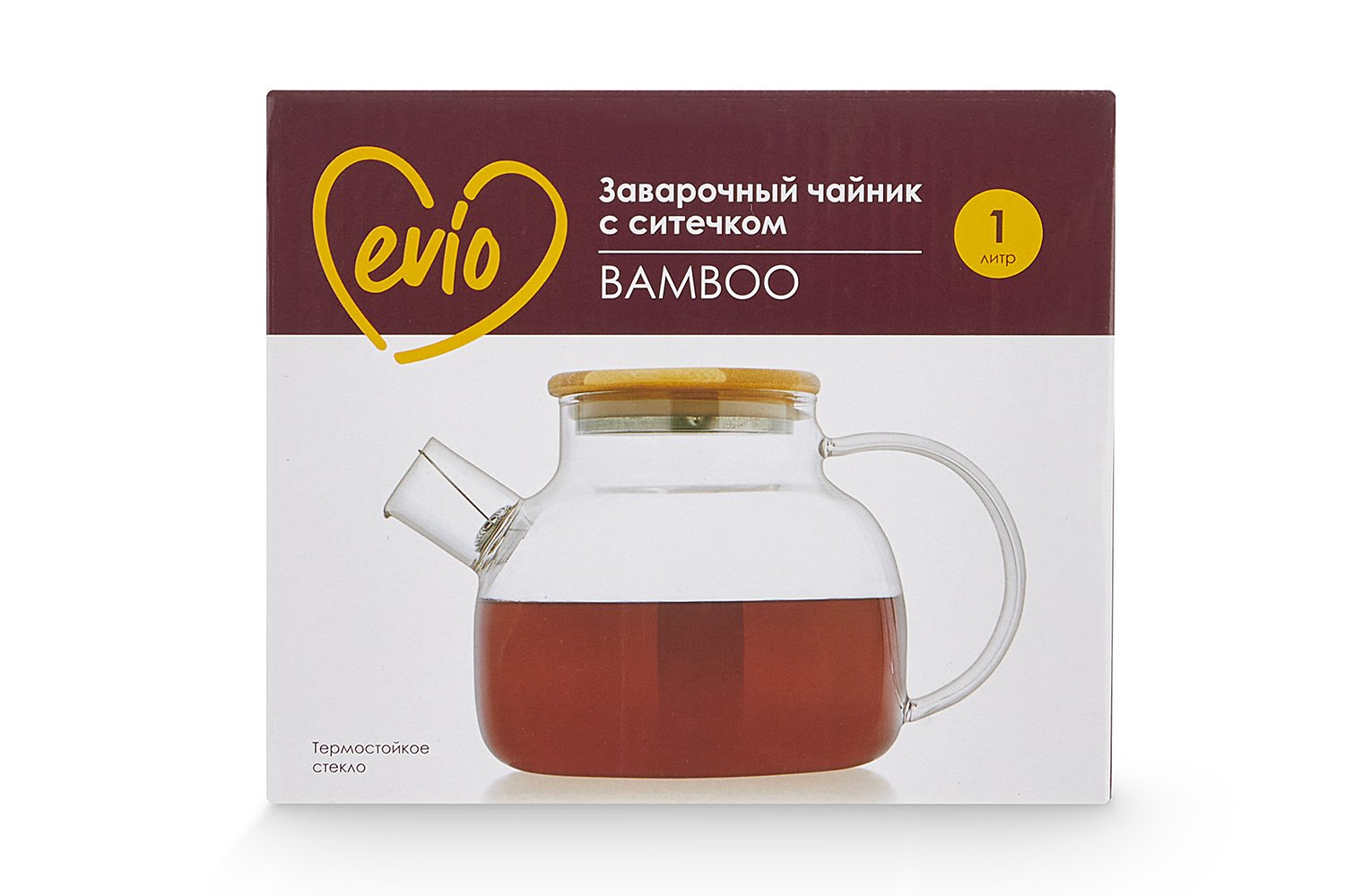 Заварочный чайник EVIO Bamboo 1000 мл