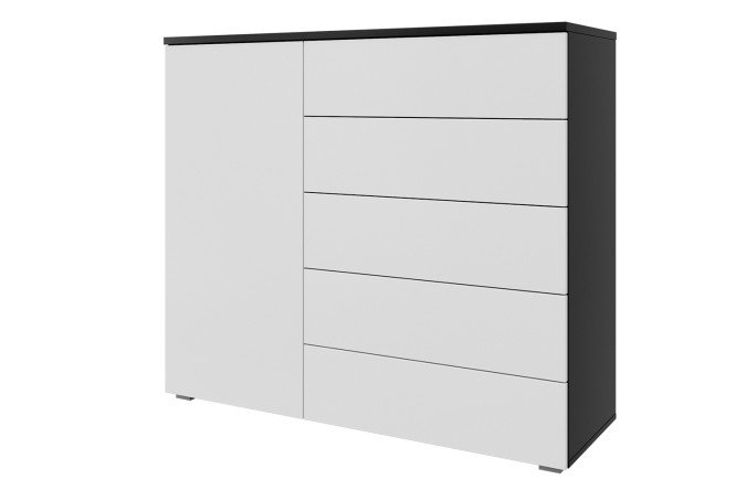 Изображение товара Комод Оскар Мун 125,4х109,2х44 см, антрацит, тальк, push-to-open