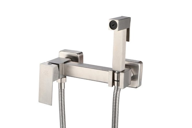 Изображение товара Смеситель РМС SUS129-6-2 из стали с матовым покрытием высотой 9 см