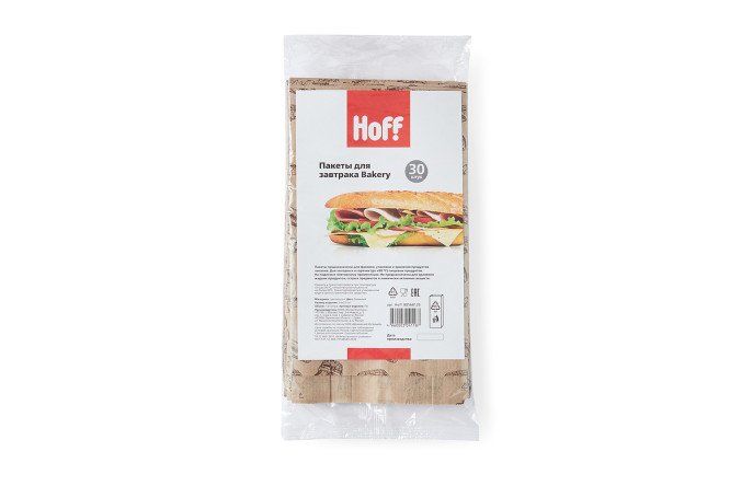 Изображение товара Пакеты для завтрака HOFF Bakery 30 шт.