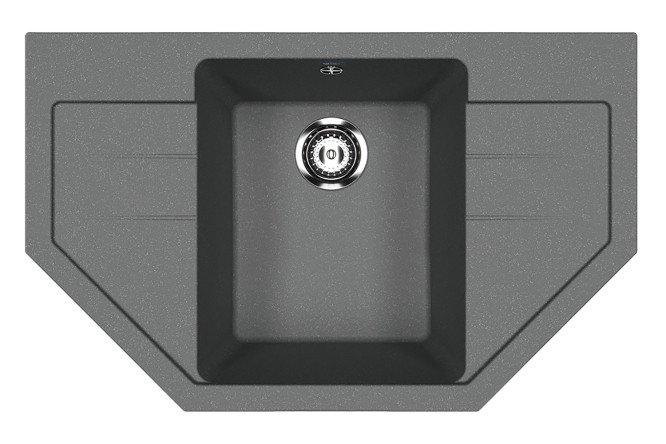 Изображение товара Мойка врезная с крылом ULGRAN u-609 79х49х20 см из искусственного камня