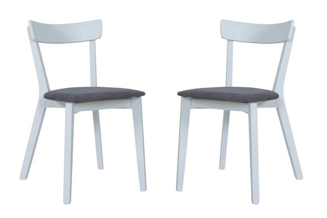 Изображение товара Комплект стульев Моника из искусственной замши с деревянными ножками