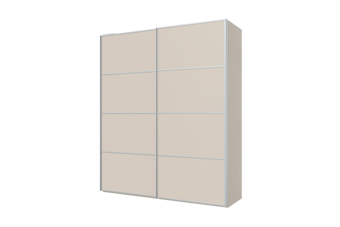 Изображение товара Шкаф-купе HOFF Блокс Ультра 199,5х236,4х67 см бежевый серебряный профиль