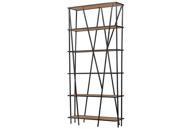 Изображение товара Стеллаж Eva 90х190х30 см из металла и ЛДСП для дома и офиса