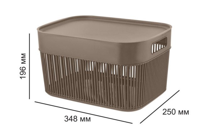 Корзина с крышкой Струна 25x19.6x34.8 см, 12 л