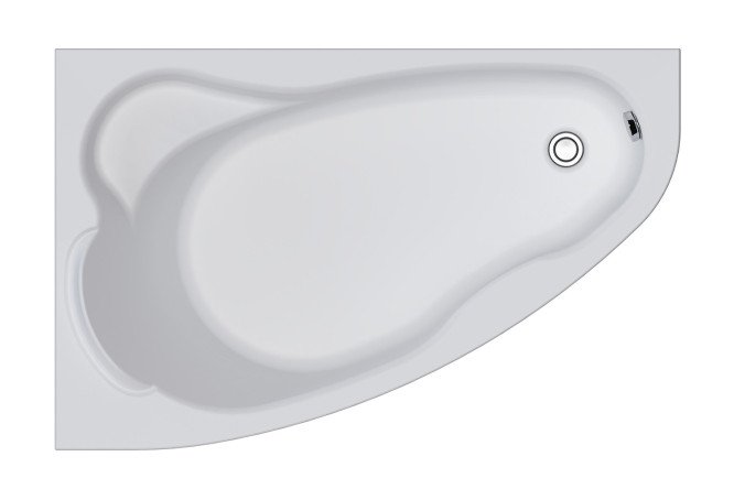 Изображение товара Ванна пристенная Marka One Lil L, левый, белый 140x90 см