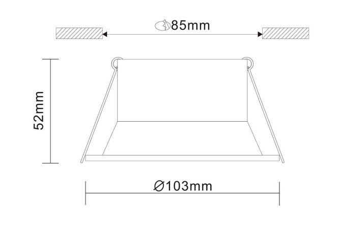 Светильник встраиваемый ST LUCE ST207 2.5 кв.м, 10.3x5.2x10.3 см, GU10