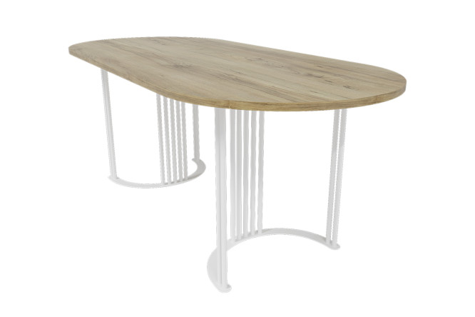 Изображение товара Стол GENGLASS Violur 200х75х90 см с ЛДСП и металлическими элементами