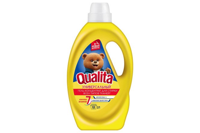 Изображение товара Гель для стирки Qualita Color 2 литра — универсальное моющее средство без аромата