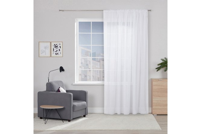 Изображение товара Тюль ESTUDI BLANCO Darsia 300х280 см, 1 шт., цвет белый
