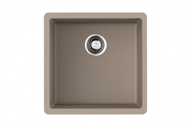 Изображение товара Врезная мойка из искусственного гранита OMOIKIRI Bosen 44-U-SA бежевый 44х44х19 см
