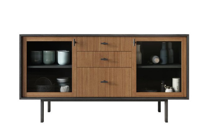 Изображение товара Стильный комод Emerson с 2 дверками и 3 ящиками