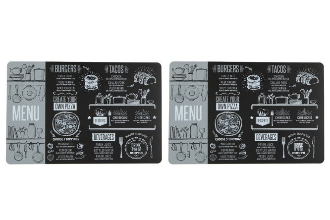 Изображение товара Сервировочные салфетки Меню 43.5х0.02х28.5 см серого цвета