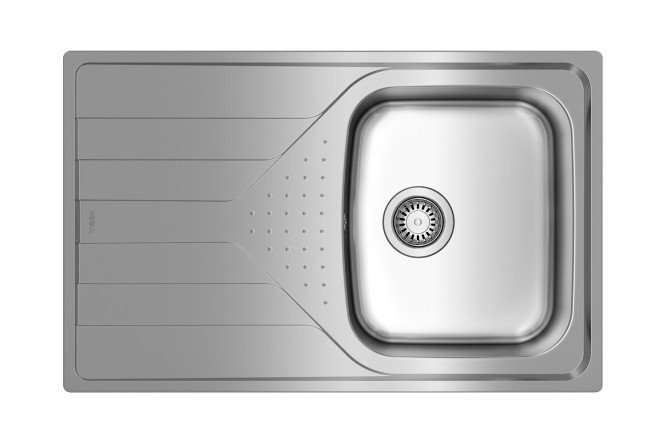 Изображение товара Мойка врезная с крылом Teka Universe 45 T-XP 1B 1D из нержавеющей стали 79х50 см