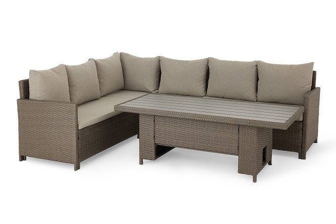 Изображение товара Садовый набор San Mateo, серый, сталь и ротанг