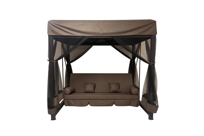 Изображение товара Диван-качели павильон Аннаба цвет каркаса коричневый, тента коричневый