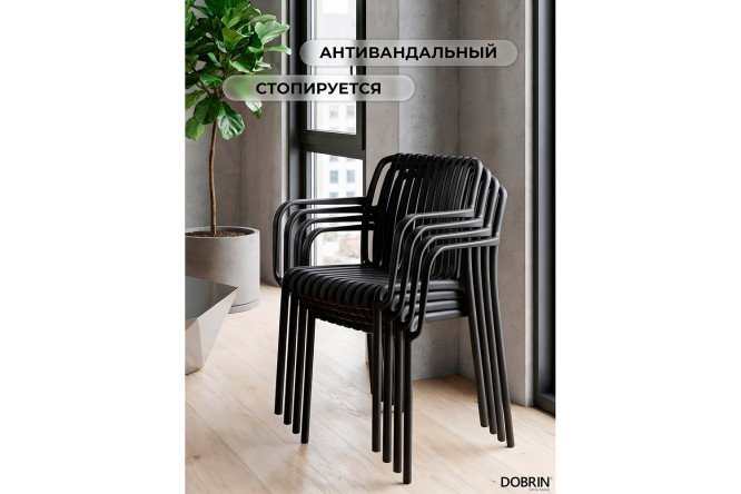 Стул обеденный DOBRIN Walter arm 58.5х80х58.5 см