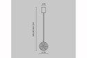 Светильник подвесной MAYTONI Modern Frozen 2 кв.м., 13х34х6 см, G4