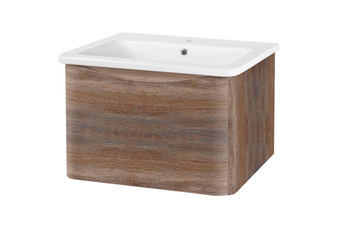 Изображение товара Тумба подвесная RUNO Тоскана 77.4 см тёмное дерево без раковины