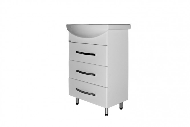 Изображение товара Тумба MIXLINE Диамант-55 50 см белая для ванной комнаты