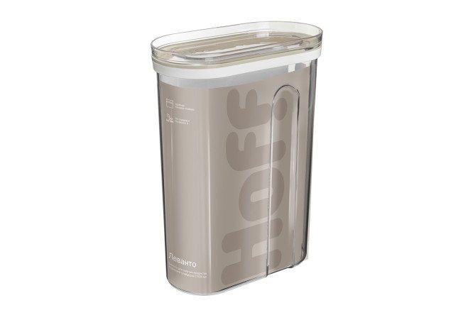 Изображение товара Ёмкость для сыпучих продуктов HOFF Леванто с крышкой-слайдером 1500 мл