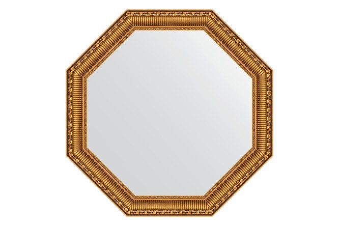 Изображение товара Настенное зеркало в багетной раме EVOFORM Octagon 60,4х60,4 см золотой акведук