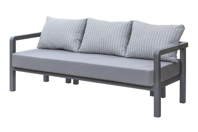 Изображение товара Уличный диван Amalfi 190х76х65 см с серыми мягкими элементами