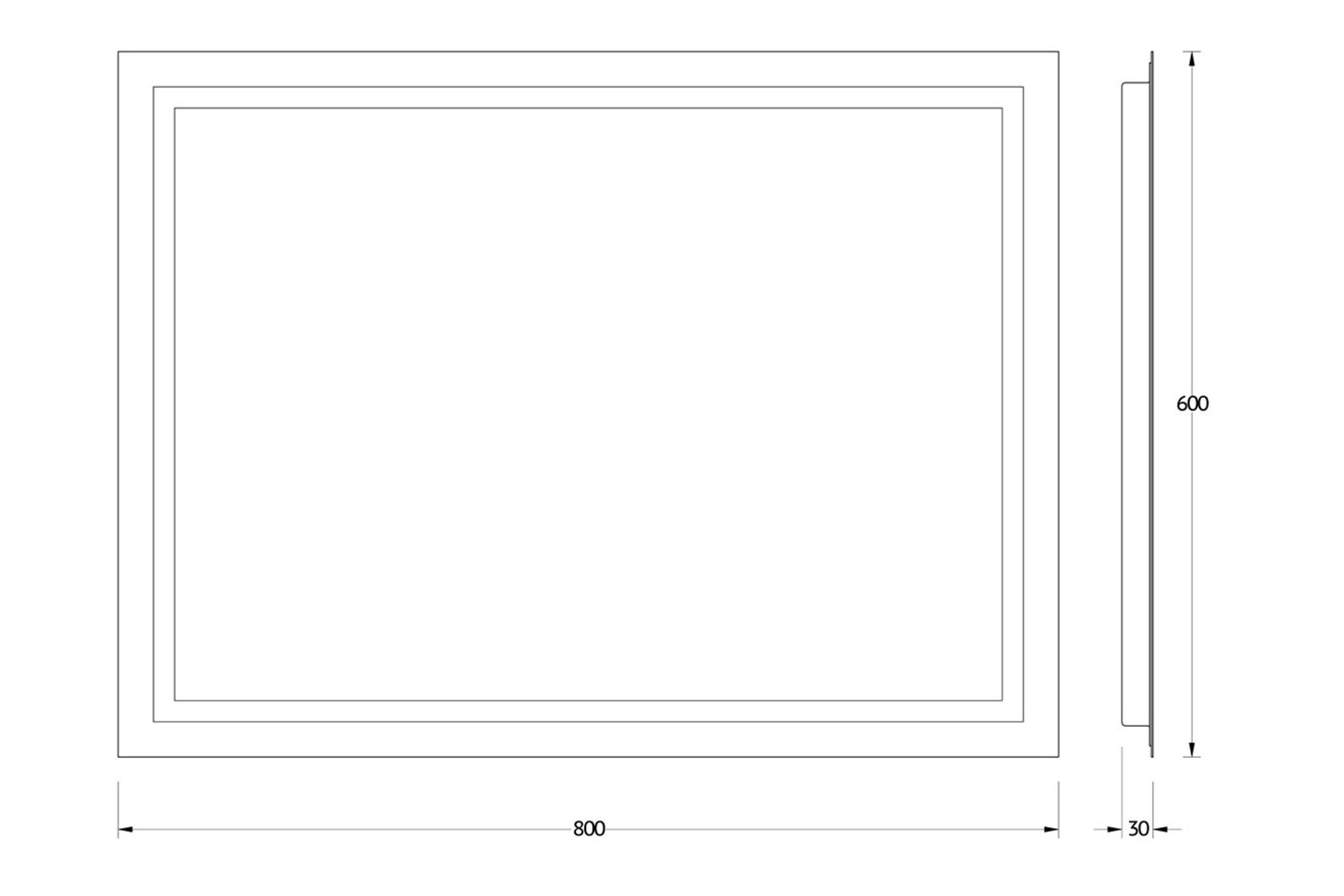 фото Зеркало со встроенным led-светильником ledline by 2135 evoform