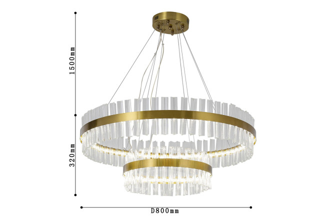 Люстра подвесная LED FAVOURITE Placerat 20 кв.м., 80х32х80 см, LED